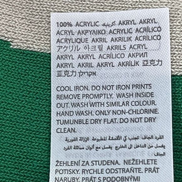 Edikted Women’s XS/S Morphy Oversized Pullover Sweater Crew Neck Green Geo Print - Picture 9 of 10